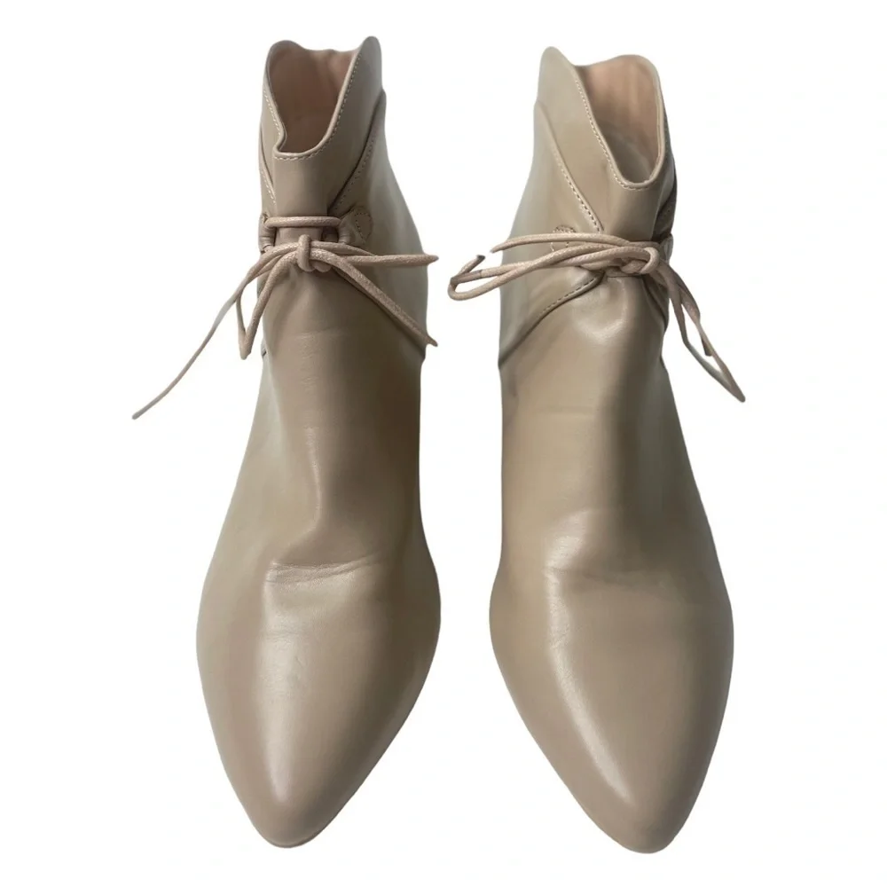 Allegra K Women’s Nude Colored Wedge Ankle Boots